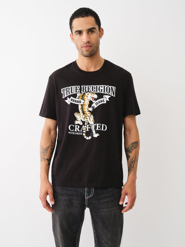 True Religion Relaxed Tiger T-Shirt Jet Black