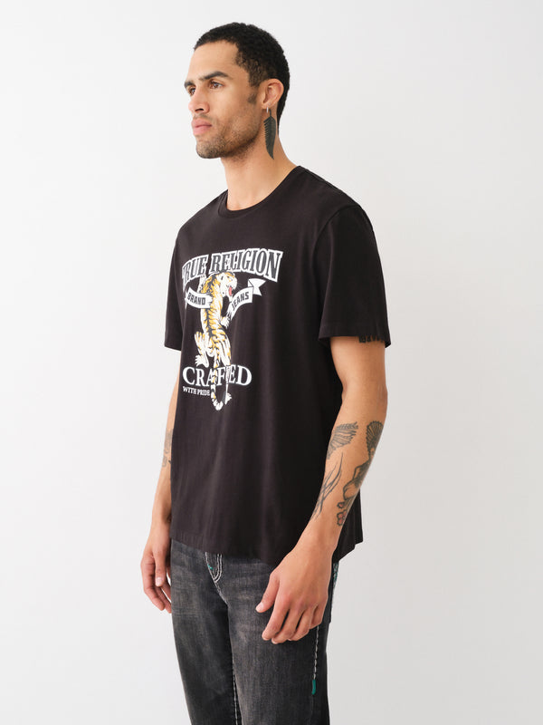 True Religion Relaxed Tiger T-Shirt Jet Black