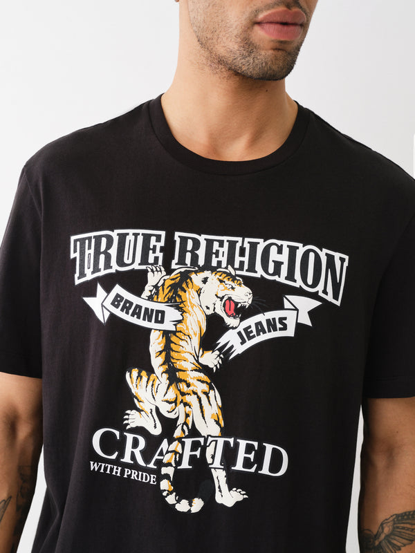 True Religion Relaxed Tiger T-Shirt Jet Black