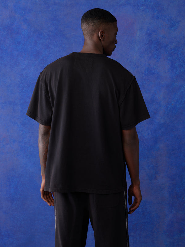 True Religion Blu X Tr T-Shirt Boxy Faint Black