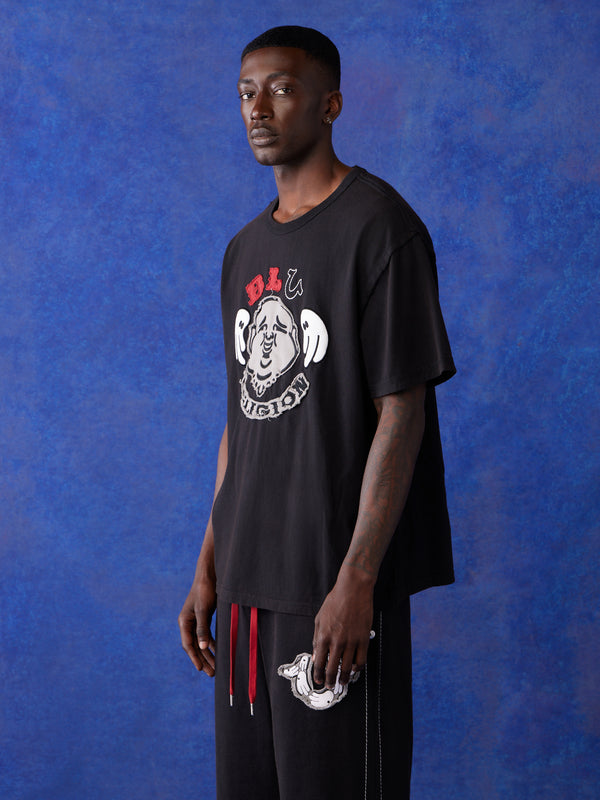 True Religion Blu X Tr T-Shirt Boxy Faint Black