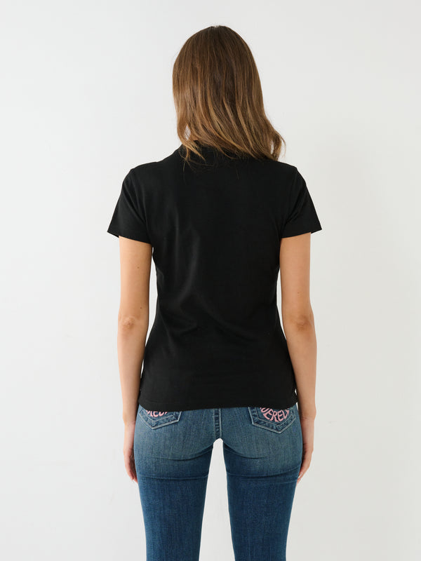 True Religion Crystal Wings T-Shirt Jet Black