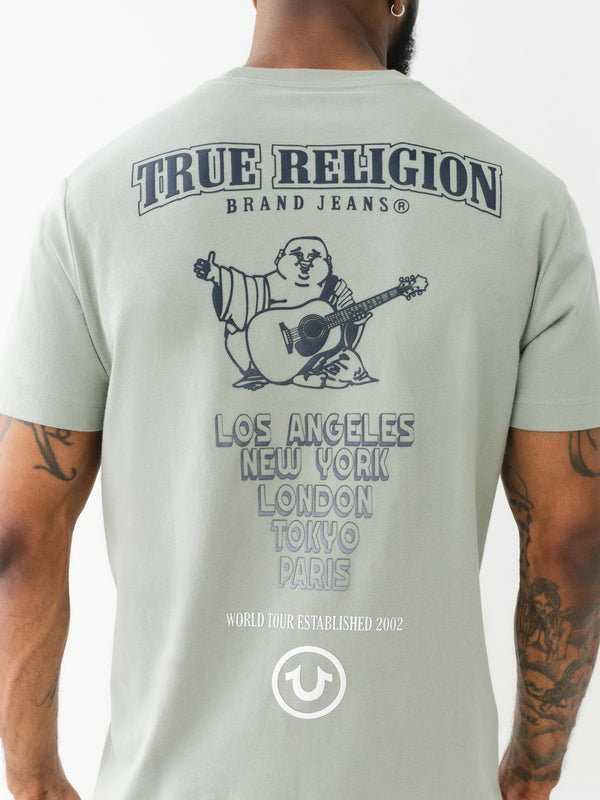 True Religion High Density T-Shirt Ship Green