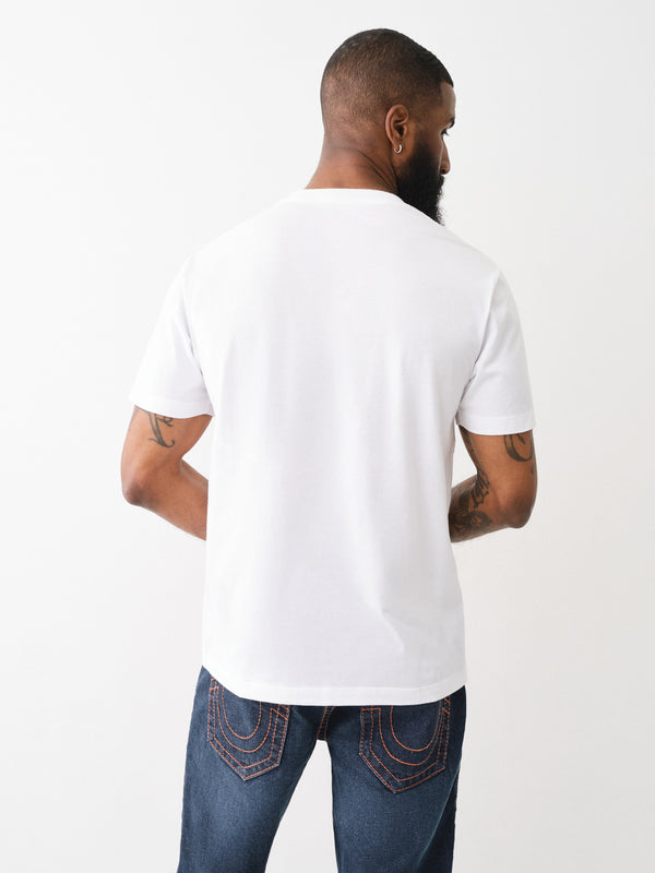 True Religion Paisley T-Shirt Flock Optic White