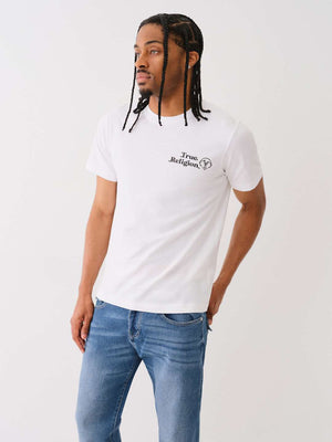 True Religion T-Shirt Have A Nice Day Puff White-True Religion
