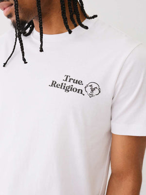True Religion T-Shirt Have A Nice Day Puff White-True Religion
