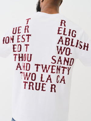 True Religion Western Flock T-Shirt Optic White-True Religion