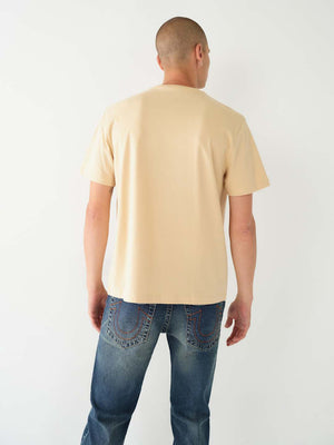 True Religion T-Shirt Relaxed Old Skool Semolina-True Religion