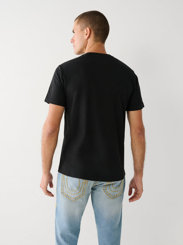 True Religion Explore T-Shirt Arch Logo Jet Black