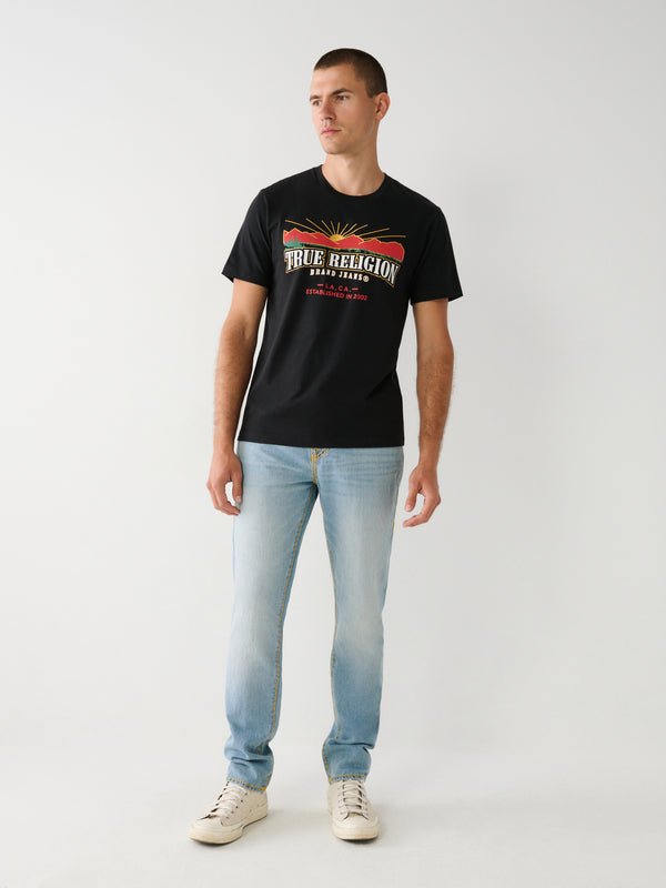 True Religion Explore T-Shirt Arch Logo Jet Black