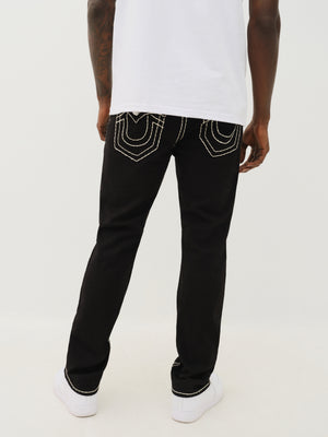 True Religion Jeans Ricky Super T Flap 34In 2Sb Body Rinse Black