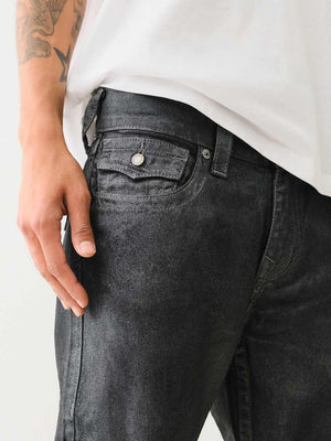 True Religion Jeans Ricky SN Flap Foil Coated Cygnus Foil Coated Black-True Religion