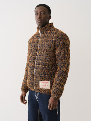 True Religion Jacket HS Embroidery Puffer Jacket 2S Body Rinse-True Religion