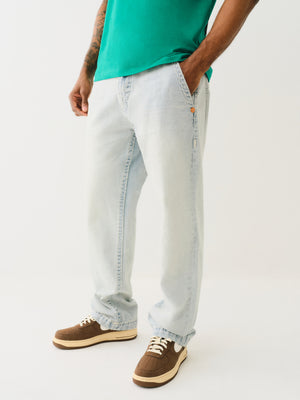 True Religion Blue Collar Super T Bobby 32In Optic Stone Light Wash-True Religion