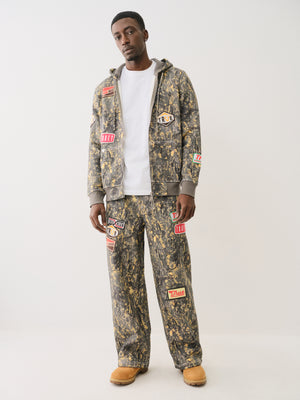 True Religion Patch Buddha Camo Big T Zip Up Buddha Camo-True Religion