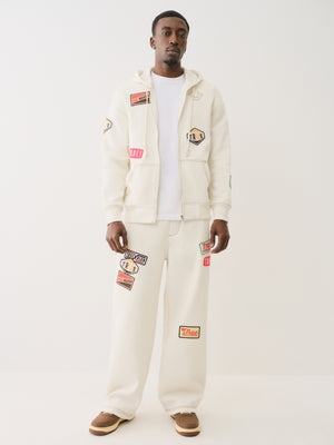 True Religion Patch Big T Baggy Sweatpant Vapor Grey-True Religion