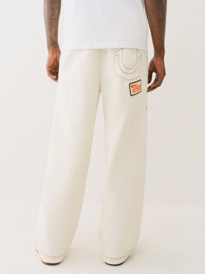 True Religion Patch Big T Baggy Sweatpant Vapor Grey-True Religion