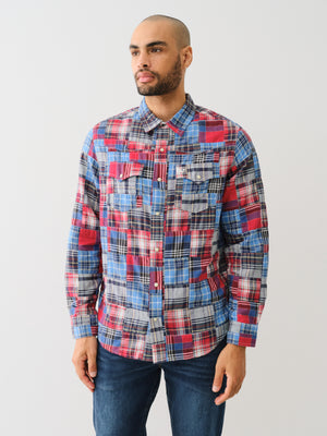 True Religion Sn Plaid Patchwork Western Multi-True Religion