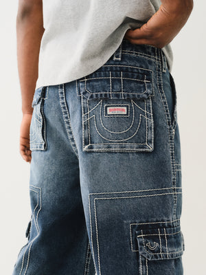 True Religion Big T Cargo Pant Dark Rebel Race Wash-True Religion