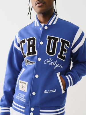 True Religion Uni Varsity Jacket Mazarine Blue-True Religion