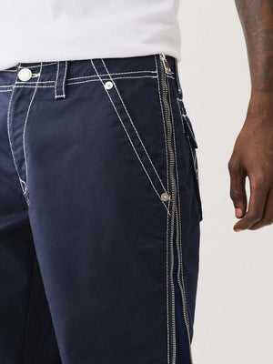 True Religion Jogger Big T Side DBL Zip Pants Dress Blue-True Religion