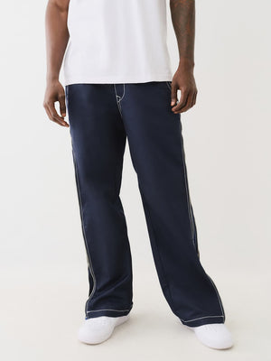 True Religion Jogger Big T Side DBL Zip Pants Dress Blue-True Religion