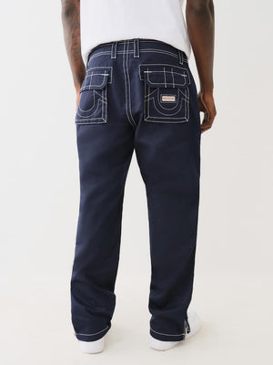 True Religion Jogger Big T Side DBL Zip Pants Dress Blue-True Religion