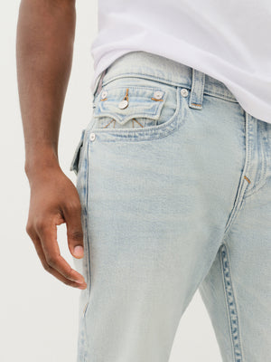 True Religion Rocco Sn Flap 32 Inseam Drover Light Wash-True Religion