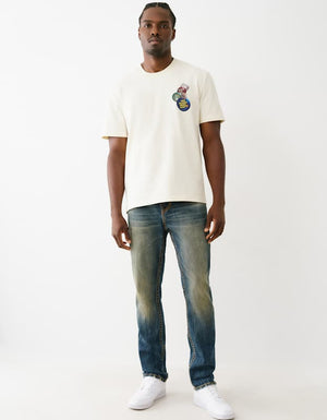 True Religion Rocco Big T No Flp Ovrsized Hs Street Lights Dark Wash