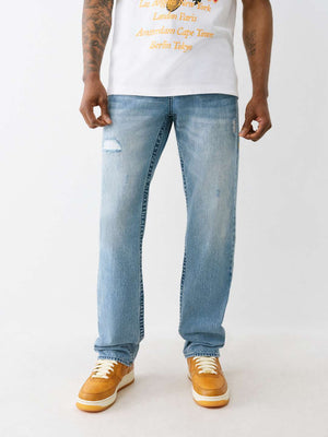 True Religion  Ricky Sn Flap 34In Medium Wash W/ Rips
