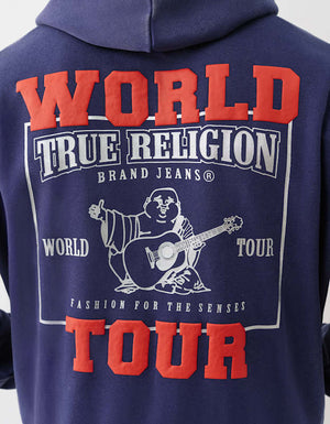 True Religion Bigt Vintage Metallic Zip Up Medieval Blue