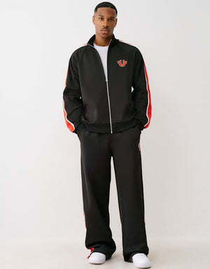 True Religion Snap Off Track Jacket Jet Black