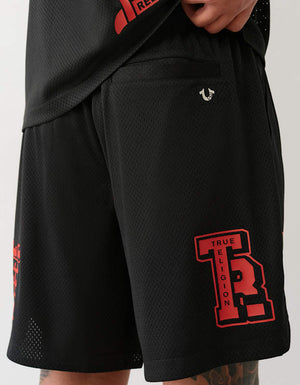 True Religion Mesh Basketball Short Black