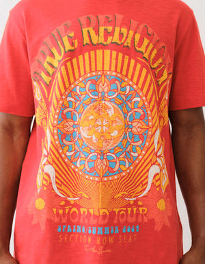 True Religion Ss Rock N Roll Tee Molten Lava