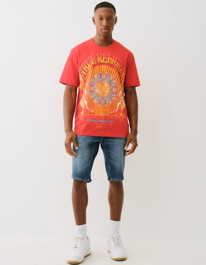 True Religion Ss Rock N Roll Tee Molten Lava