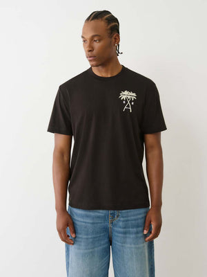 True Religion  Ss Palm Tree Tee Jet Black