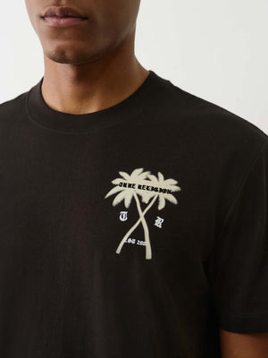 True Religion  Ss Palm Tree Tee Jet Black