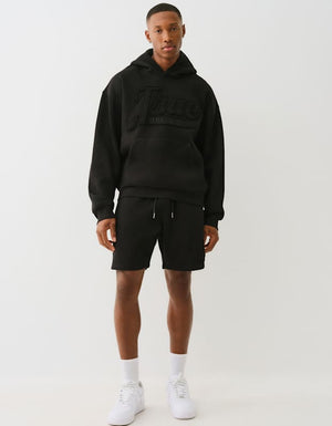 True Religion Applique Sweatshorts Jet Black