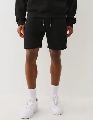 True Religion Applique Sweatshorts Jet Black