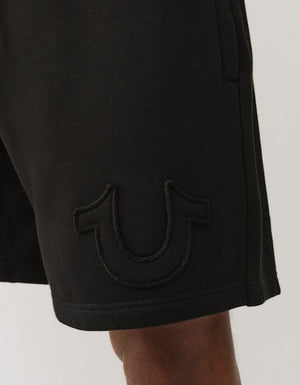 True Religion Applique Sweatshorts Jet Black