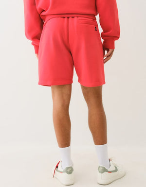 True Religion Applique Sweatshorts Molten Lava