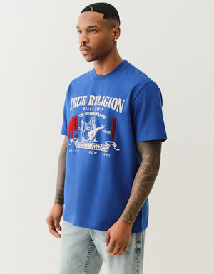 True Religion Ss True Vintage No1 Tee Mazarine Blue