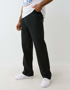 True Religion Billy Sn Flap Mesh 34In 2Sb Black Rinse