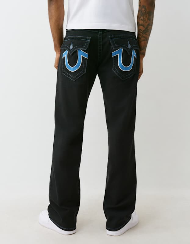 True Religion Billy Sn Flap Mesh 34In 2Sb Black Rinse
