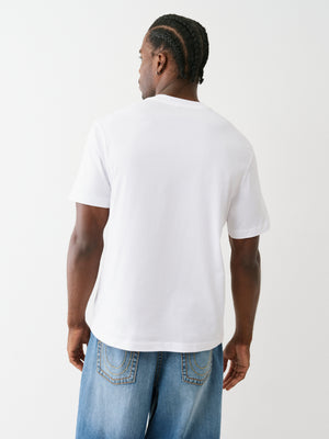 True Religion Ss Freeway Patch Tee Optic White-True Religion