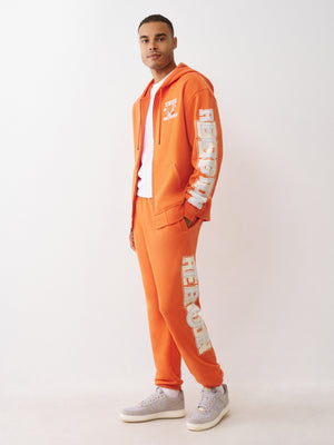 True Religion Jogger Terry Applique Koi Orange