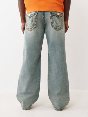 True Religion Jeans Vinny Super T Flap 34In Kelp Medium Wash