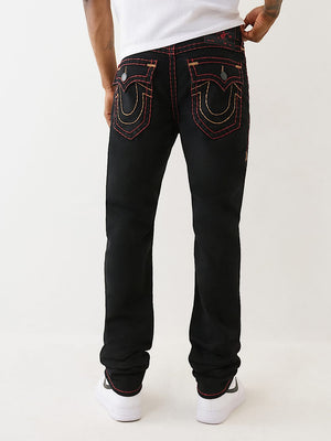 True Religion Jeans Stacked Rocco Super T Flap 2Sb Black Rinse