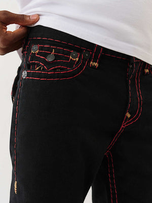 True Religion Jeans Stacked Rocco Super T Flap 2Sb Black Rinse