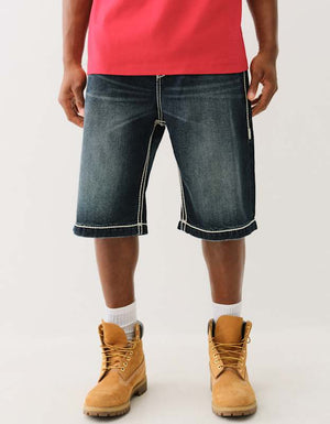 True Religion Vinny Rope Stitch Short Flap Jackknife Dark Wash